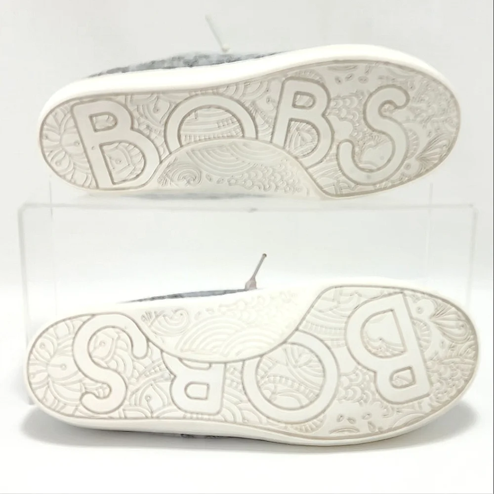 BOBS BY SKETCHERS - Slip-on sneakers, cats, gray/black, size 7.5 - Picture 6 of 10